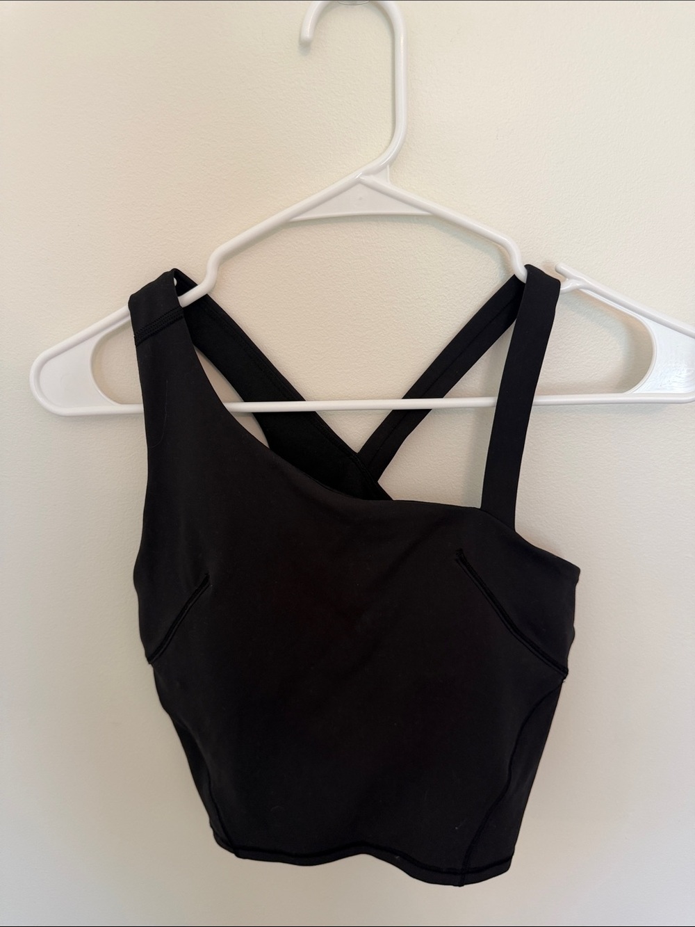 lululemon athletica Black Asymmetric Crossback Sports Bra
